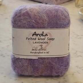 lavender aroha felted soap