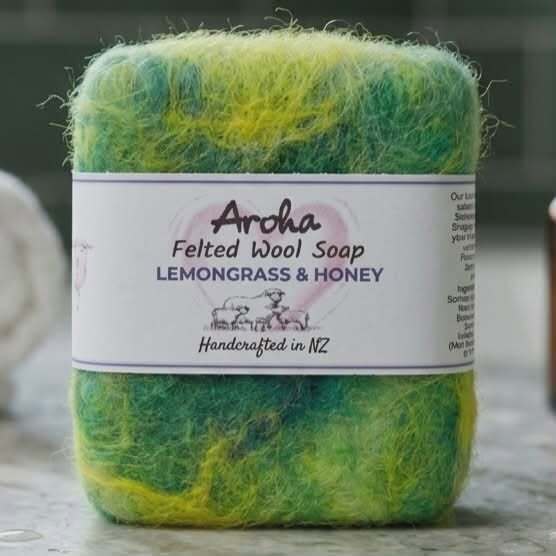 orange aroha felted soap